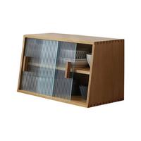 越茂 实木储物餐边柜 原木色 80cm