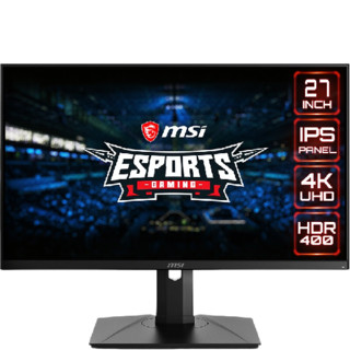 MSI 微星 PAG272URV 27英寸 IPS 曲面 FreeSync 显示器（3840×2160、60Hz、130%sRGB、HDR400）