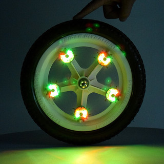 READU热爱度自行车灯儿童平衡车车轮灯夜骑轮毂装饰花鼓灯辐条轮组灯 1个