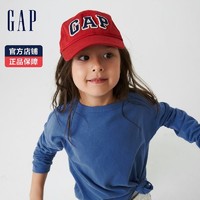 Gap 盖璞 碳素软磨女童纯棉T恤754604 2022秋季新款童装宽松上衣潮