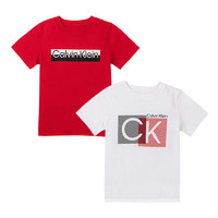 Calvin Klein 卡尔文克莱恩Calvin Klein儿童款男童休闲短袖T恤两件套装 1271581 112 6T