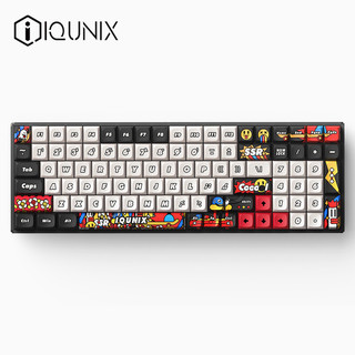 IQUNIX F97-涂鸦日记-黑 机械键盘 三模热插拔客制化键盘 无线蓝牙游戏键盘 100键电脑键盘 cherry红轴RGB版