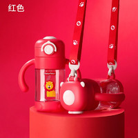 Fisher-Price 吸管学饮杯 300mL红色 配背带+手柄