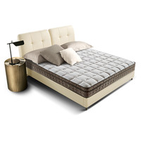 AIRLAND 雅兰 DS-C118 米兰简约皮床+焕脊床垫 典雅白色 150*200cm