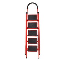 PLUS会员：泉枫 N601-04 折叠登高梯 红色5步梯