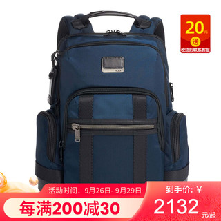 TUMI 途明 Alpha Bravo系列 男士尼龙双肩包 0232693NVY 海军蓝 中号