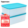 特百惠 保鲜盒冷冻超大保鲜盒2件套冰箱冷冻密封储藏收纳保鲜盒套装（5.7Lx2）