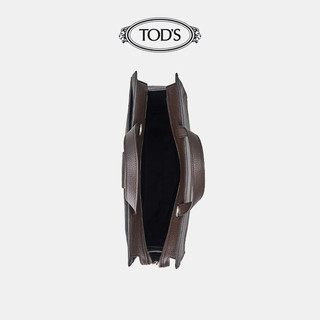 TOD'S官方正品棕色真皮购物手袋手提包公文包腋下单肩包斜挎包包