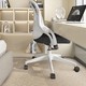PLUS会员：恒林 3519 小水母电脑椅 白色+黑色 反转扶手款