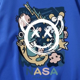 NASA SOLAR 男士女款圆领卫衣 N5031 克莱因蓝 2XL