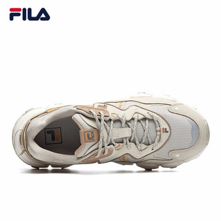 FILA 斐乐 男鞋蔡徐坤同款猫爪3代时尚老爹鞋休闲运动鞋 F12M144123F 燕麦色/自然棕-ON 42