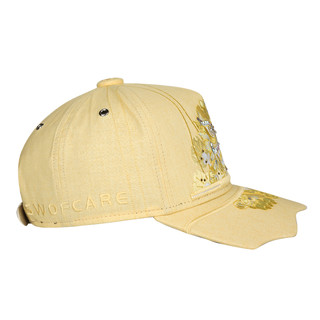 SWOFCARE/思沃福新款棒球帽3D刺绣帝王狮黄色遮阳运动帽工艺水晶