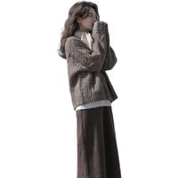 La Chapelle 拉夏贝尔 女士半身裙套装 GT-1FAF05B-9355Q-708 棕色 XL