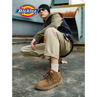 Dickies 男靴马丁靴高帮男靴厚底马丁鞋男士靴子潮男女靴情侣鞋 棕色 45