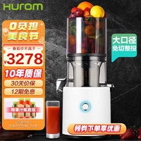 Hurom 惠人 原汁机创新无网韩国进口多功能大口径家用低速榨汁机 H300E-BIC03(WH)