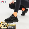 FILA FUSION斐乐潮牌蔡徐坤同款明星同款女子RJV跑步鞋秋冬休闲运动鞋黑5