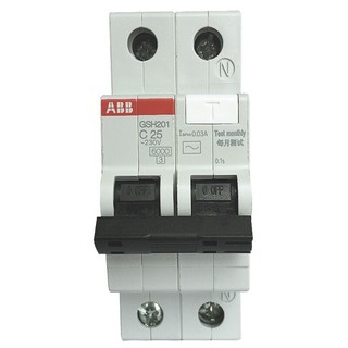 ABB 断路器 1P25A漏电保护器微型空气开关带漏保 GSH201 AC-C25 电工电料