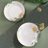 裕行 碗碟套装陶瓷餐具套装中国风家居深盘碗筷盘子莲年有鱼8英寸盘子2只装