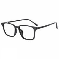 Clearance 克莉伦丝&ZEISS 蔡司 9822 砂黑TR钛眼镜框+泽锐系列 1.56折射率 非球面镜片 钻立方铂金膜