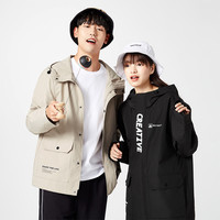 男装情侣风衣男士风衣女士外套男宽松连帽