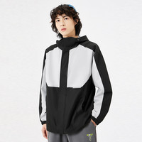 男装潮牌外套男士风衣宽松连帽3M反光撞色拼接休闲风衣男士外套