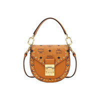 MCM Patricia Visetos系列 女士铆钉轮廓肩背包 MWSAAPA04CO001干邑色
