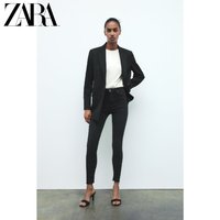 ZARA秋冬新款 女装 ZW 黑色高腰修身牛仔裤 7223242 800