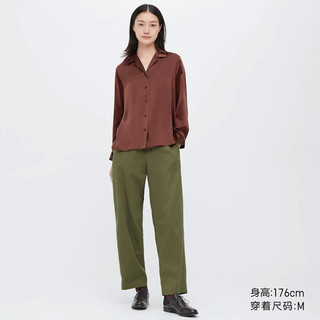 UNIQLO 优衣库 女装 IDLF真丝开领衬衫(长袖) 452272 初上市699