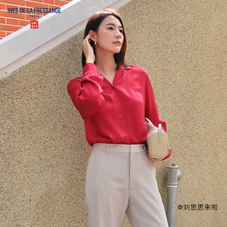 UNIQLO 优衣库 女装 IDLF真丝开领衬衫(长袖) 452272 初上市699