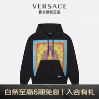 VERSACE 范思哲 奢侈品男士潮人经典印花卫衣外套 黑色  1004367-1A03120  L