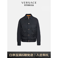 VERSACE 范思哲 22早秋 男士黑色回形纹装饰外套夹克衫