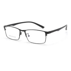 winsee 万新 黑色金属眼镜框+1.74折射率 防蓝光镜片