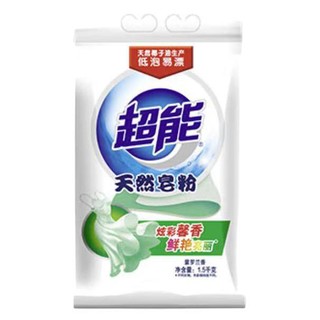 超能 炫彩馨香 天然皂粉 1.5kg 绿色风铃草香