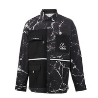 JACK&JONES 杰克琼斯 男士长袖衬衫 221105100 黑花灰 XS