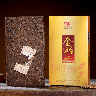 逸神 普洱茶八年陈云南普洱熟茶云南茶叶陈年普洱茶砖金砖800g\\\/片