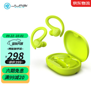 JLAB Go Air Sport 无线蓝牙耳机 挂耳耳机  防水防汗 智能连接轻触切换 柠檬黄