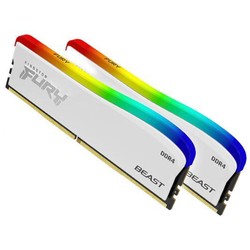 Kingston 金士顿 FURY Beast DDR4 3200MHz 台式机内存条 16GB（8G*2） RGB灯条 骇客神条特别版