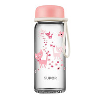 SUPOR 苏泊尔 KC50CW10 玻璃杯 500ml 红粉花园