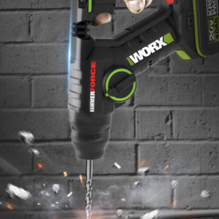 WORX 威克士 WU380S 轻型无刷电锤 2.0Ah 一电一充