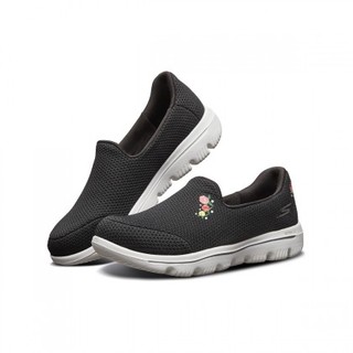 SKECHERS 斯凯奇 Go Walk Evolution Ultra 女子休闲运动鞋 15749/BKW 黑色/白色 39