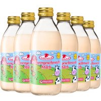 PLUS会员：Volksmilch 德质 草莓口味脱脂牛奶玻璃瓶装 240ml*6瓶