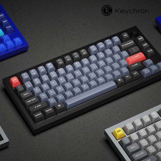 Keychron Q1M4 旋钮版 75键 客制化有线机械键盘 黑色 佳达隆-幻影黄轴 RGB