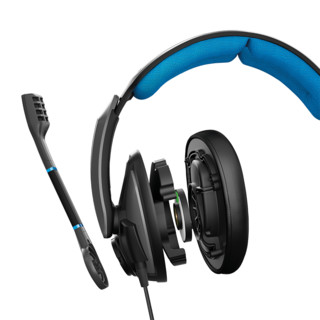 EPOS 音珀 GSP300 耳罩式头戴式降噪有线耳机 宝石蓝 3.5mm