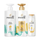 PANTENE 潘婷 丝质顺滑洗护套装洗发水500g+护发素500g+洗发水80g