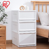 IRIS 爱丽思 日本爱丽思IRIS 收纳收纳盒透明塑料整理箱衣服储物箱 约36L/BC500S白色/1只装
