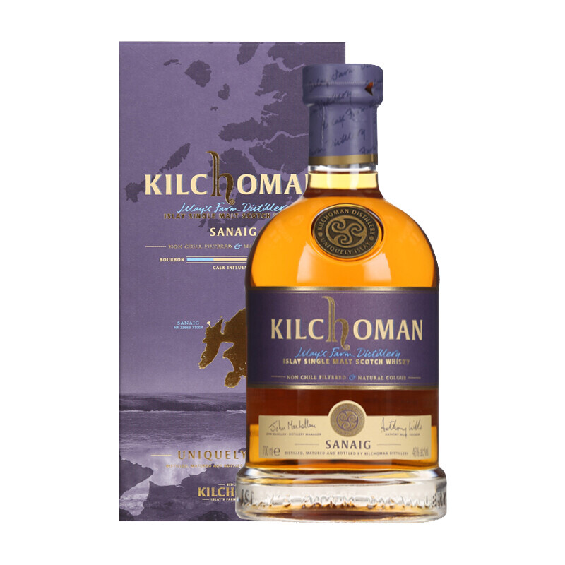 Kilchoman 齐侯门 塞纳滩 单一麦芽 苏格兰威士忌 46%vol 700ml