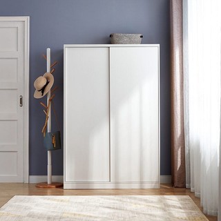 LINSY 林氏家居 林氏木业现代简约衣柜卧室储物柜北欧衣柜小户型LS214白色