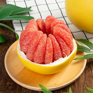 鲜桃记 福建平和红肉红心蜜柚子4.5-5斤 单果1000g  2个装 新鲜生鲜时令水果（包邮）
