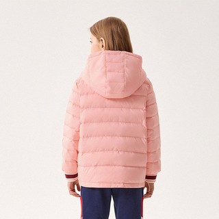 SKECHERS 斯凯奇 冬季女童简约休闲时尚潮流保暖梭织短款羽绒外套L321G099