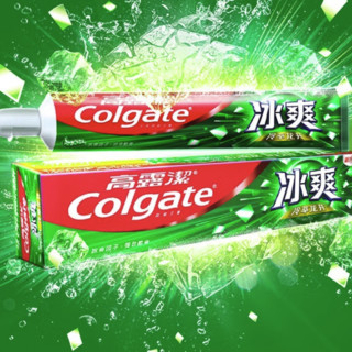 Colgate 高露洁 牙膏套装 (冰爽三重薄荷120g*3+冷萃龙井100g)